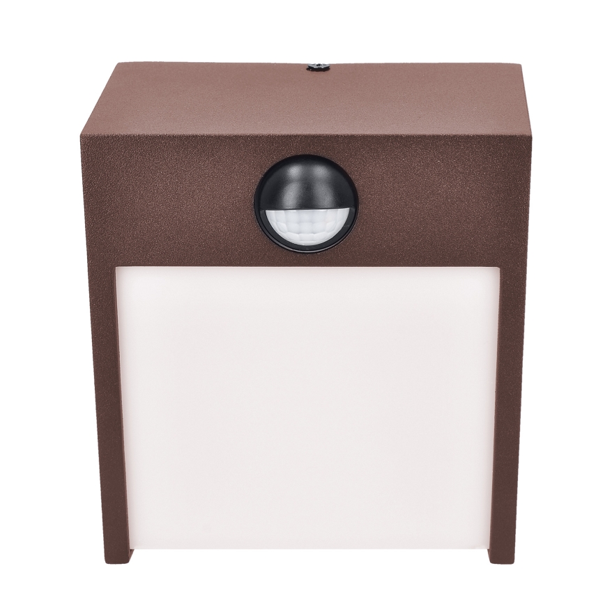 Brilagi - LED välisseinavalgusti anduriga TERNI LED/12W/230V pruun IP44