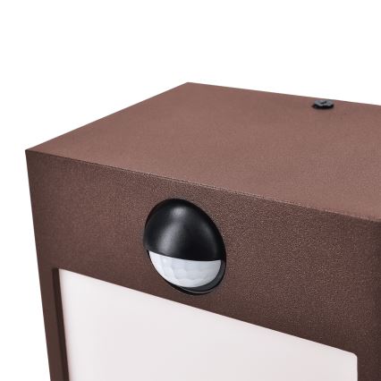 Brilagi - LED välisseinavalgusti anduriga TERNI LED/12W/230V pruun IP44