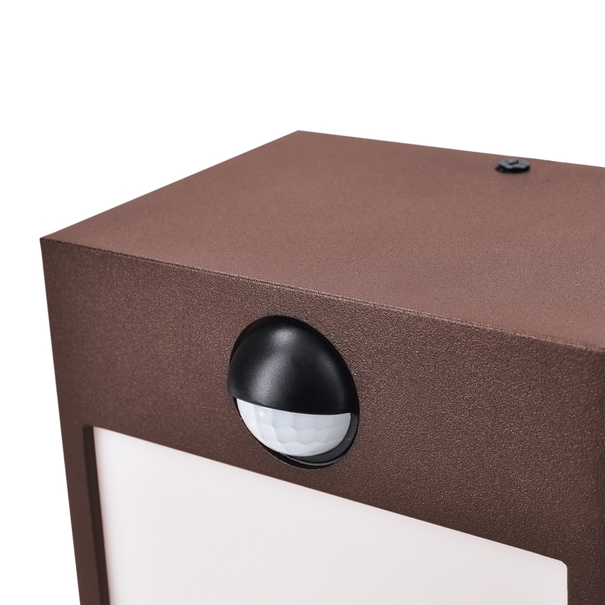 Brilagi - LED välisseinavalgusti anduriga TERNI LED/12W/230V pruun IP44