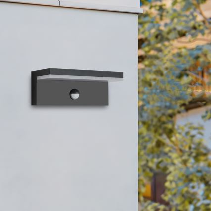 Brilagi - TESSI LED-välisseinalamp liikumisanduriga LED/10W/230V, must, IP54