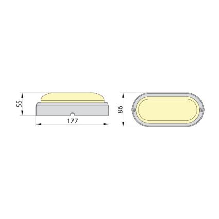 Brilagi - LED Tööstuslik laevalgusti SIMA LED/12W/230V IP65 valge