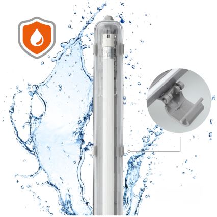 Brilagi - LED Tööstuslik luminofoorvalgusti OPTIMA T8 1xG13/18W/230V 4000K IP65 128 cm