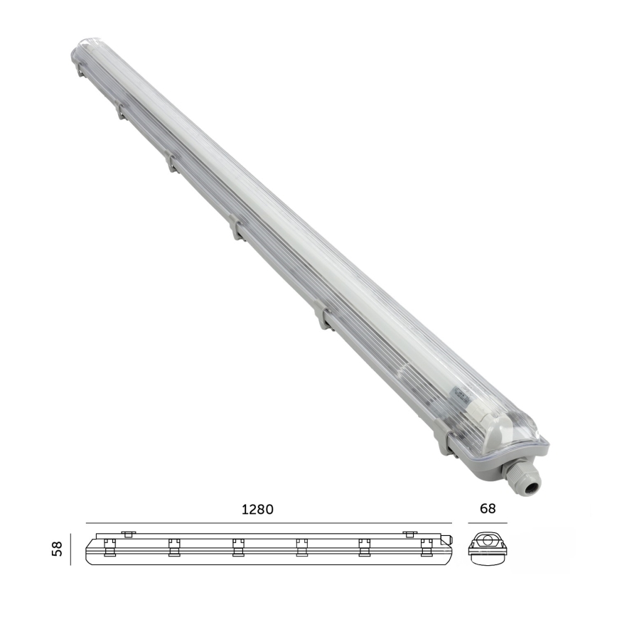 Brilagi - LED Tööstuslik luminofoorvalgusti OPTIMA T8 1xG13/18W/230V 4000K IP65 128 cm