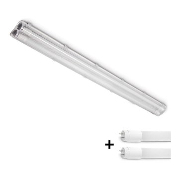 Brilagi - LED Tööstuslik luminofoorvalgusti OPTIMA T8 2xG13/18W/230V 4000K IP65 128 cm