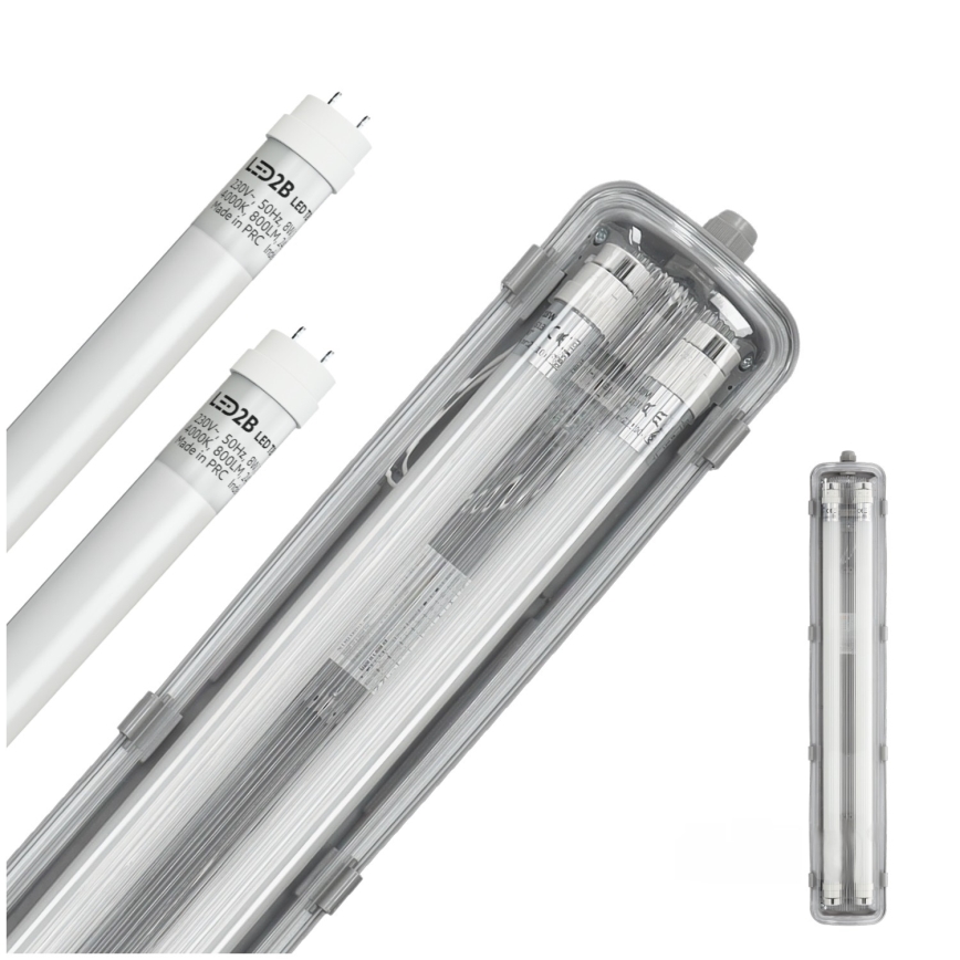 Brilagi - LED Tööstuslik luminofoorvalgusti OPTIMA T8 2xG13/9W/230V 4000K IP65 67,5 cm