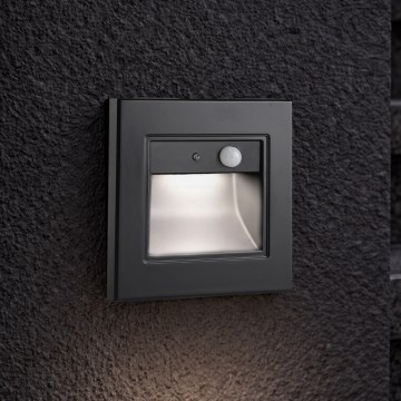 Brilagi - LED-trepi valgusti liikumisanduriga STEP LIGHT LED/1,5W/230V IP44 must