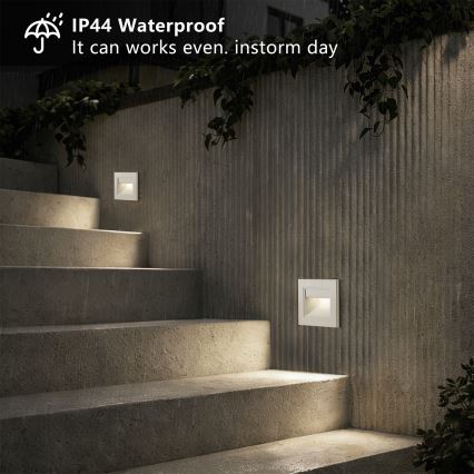 Brilagi - LED trepi valgusti STEP LIGHT LED/1,5W/230V IP44 valge
