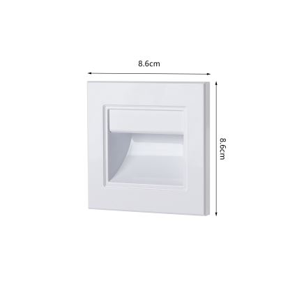 Brilagi - LED trepi valgusti STEP LIGHT LED/1,5W/230V IP44 valge