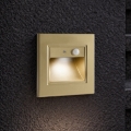 Brilagi - LED trepiastme valgusti liikumisanduriga STEP LIGHT LED/1,5W/230V IP44 kuldne