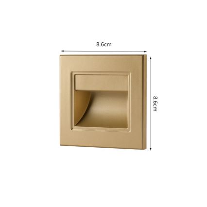Brilagi - LED trepiastme valgusti STEP LIGHT LED/1,5W/230V IP44 kuldne