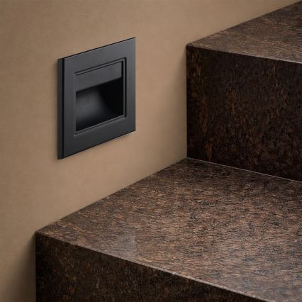 Brilagi - LED-trepiastme valgusti STEP LIGHT LED/1,5W/230V IP44 must