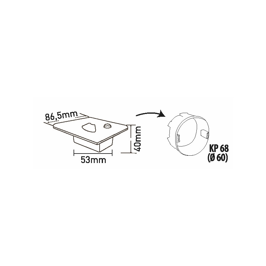 Brilagi - LED Trepivalgusti koos liikumisanduriga JACK LED/1,5W/230V 3000K/4000K/6500K valge