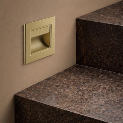 Brilagi - LED trepivalgusti STEP LIGHT LED/1,5W/230V IP44 kuldne