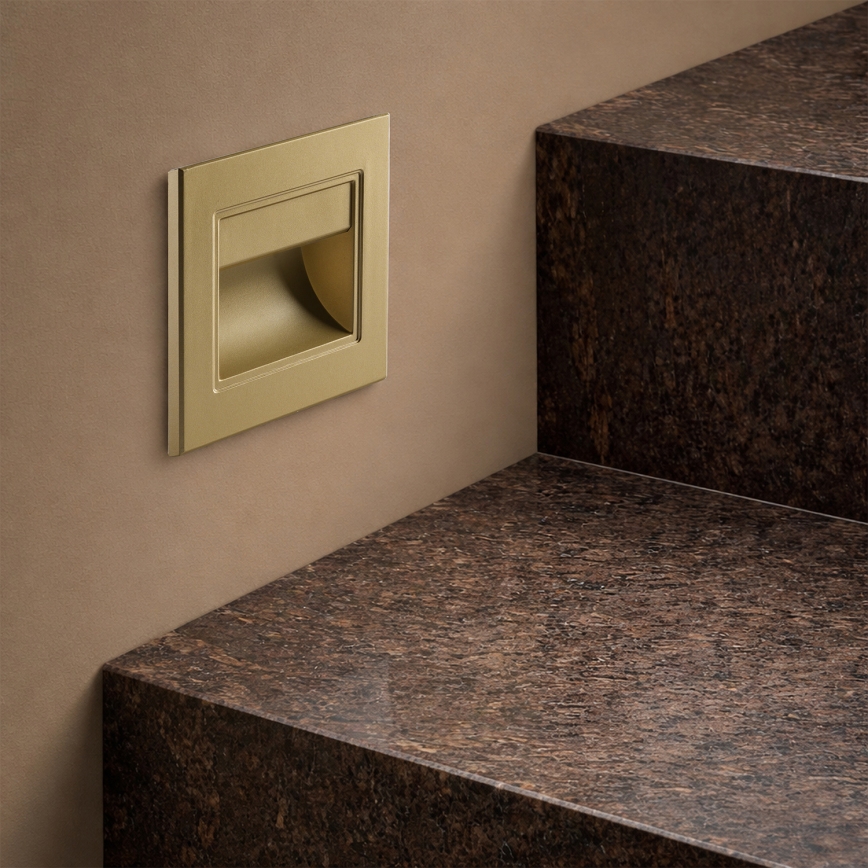 Brilagi - LED trepivalgusti STEP LIGHT LED/1,5W/230V IP44 kuldne