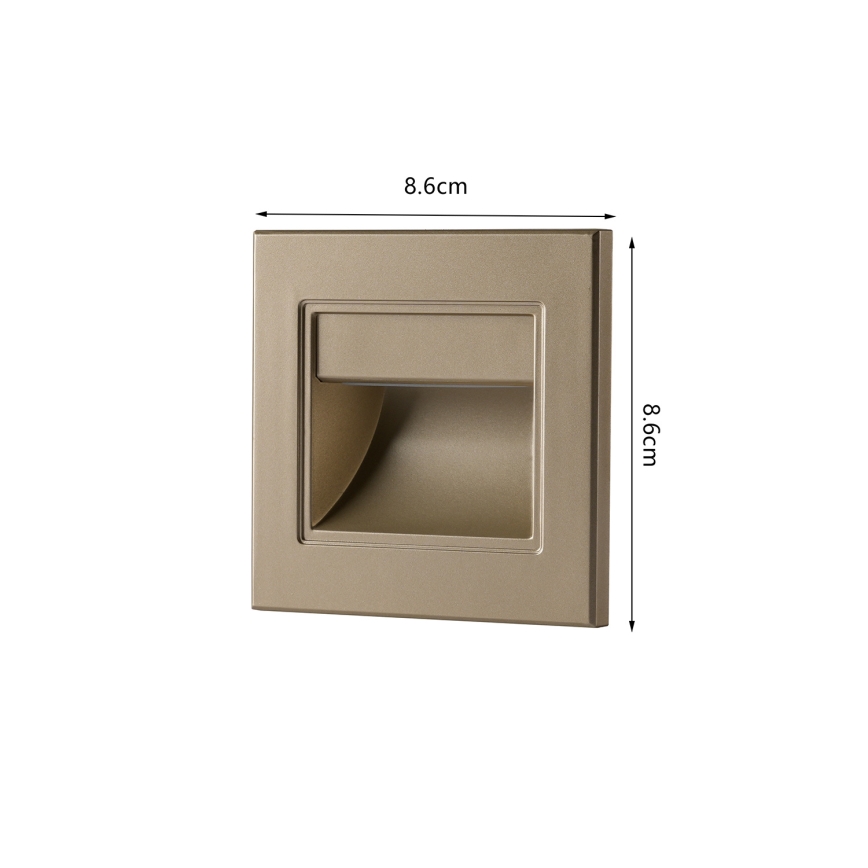 Brilagi - LED-trepivalgusti STEP LIGHT LED/1,5W/230V IP44 kuldne