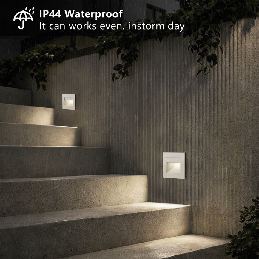 Brilagi - LED-trepivalgusti STEP LIGHT LED/1,5W/230V IP44 valge