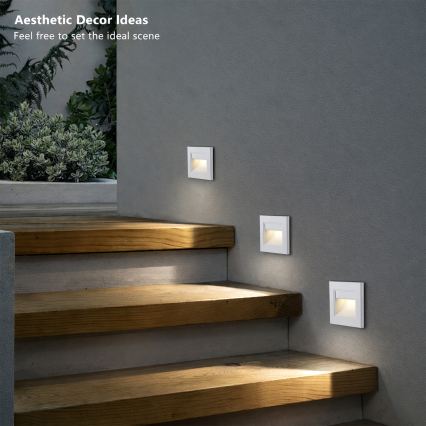 Brilagi - LED-trepivalgusti STEP LIGHT LED/1,5W/230V IP44 valge