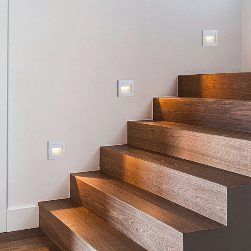Brilagi - LED-trepivalgusti STEP LIGHT LED/1,5W/230V IP44 valge