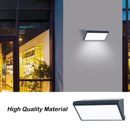 Brilagi - LED hämardatav välisseinavalgusti TRIANGLE 1xE27/6W/230V 2700-6500K IP65 antratsiit
