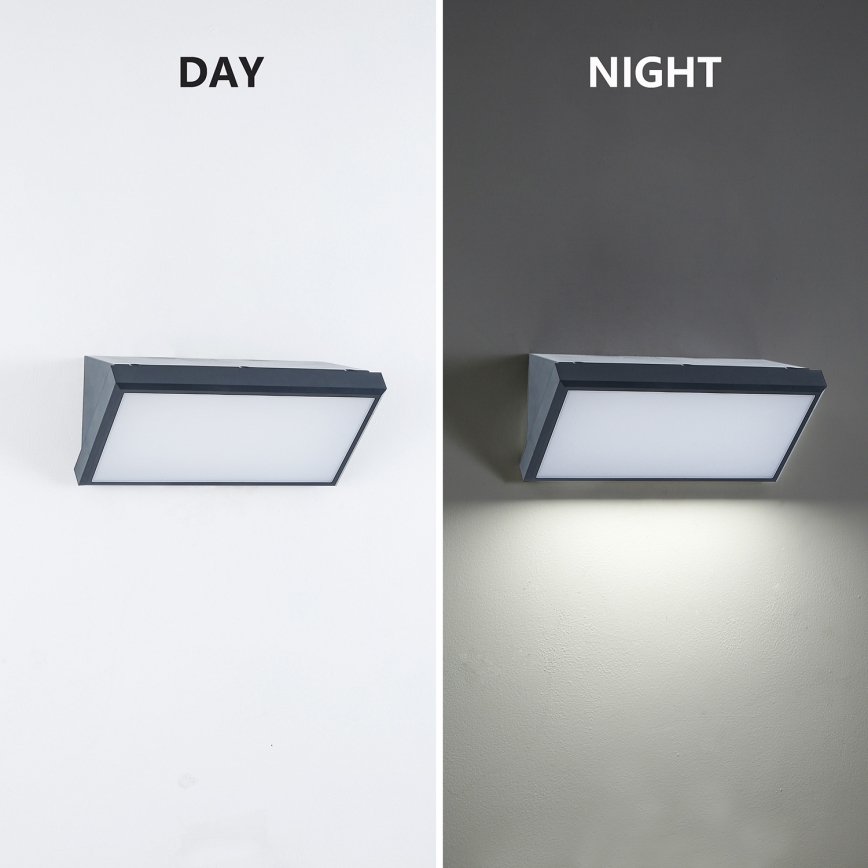 Brilagi - LED hämardatav välisseinavalgusti TRIANGLE 1xE27/6W/230V 2700-6500K IP65 antratsiit