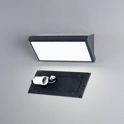 Brilagi - LED hämardatav välisseinavalgusti TRIANGLE 1xE27/6W/230V 2700-6500K IP65 antratsiit