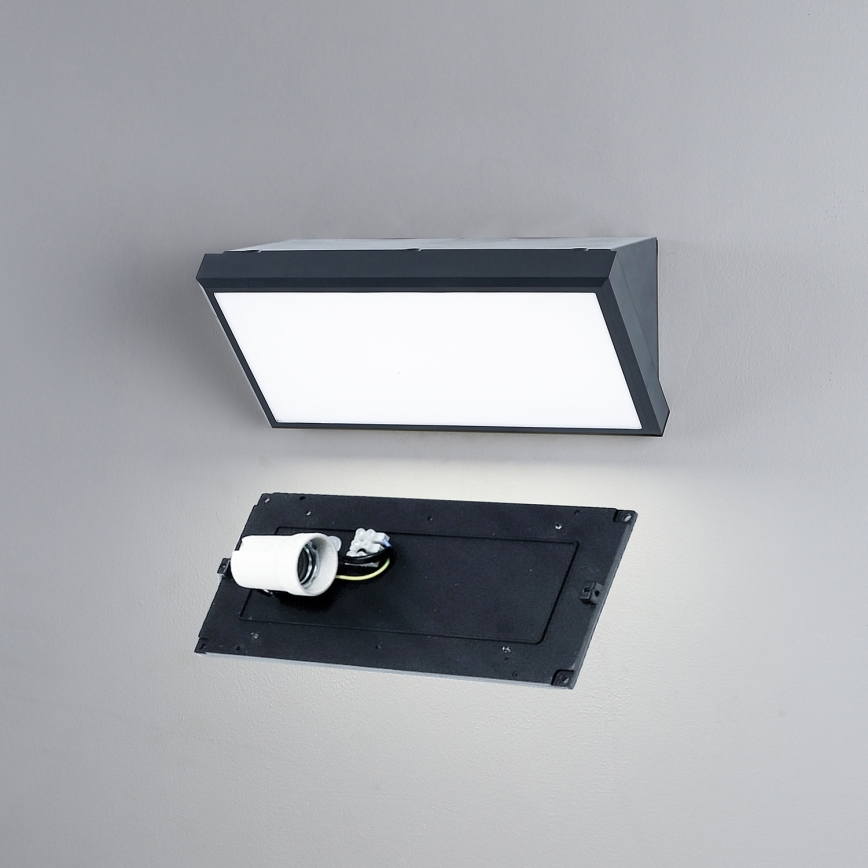 Brilagi - LED hämardatav välisseinavalgusti TRIANGLE 1xE27/6W/230V 2700-6500K IP65 antratsiit