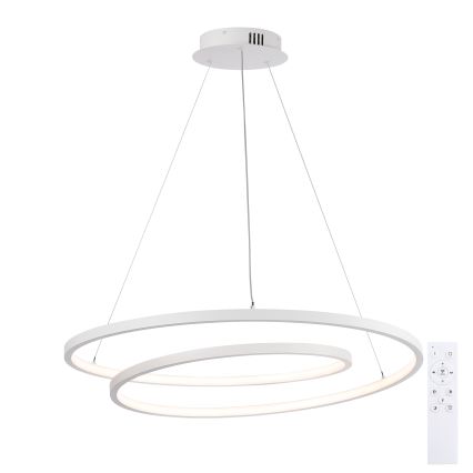 Brilagi - LED hämardatav rippvalgusti kaabliga TWISTER LED/75W/230V 3000-6000K diameeter 70 cm valge + kaugjuhtimispult