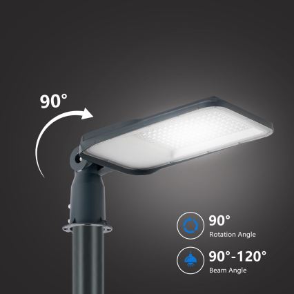 Brilagi - URBANLIGHT LED/100W/230V väline tänavavalgusti koos 3 m postiga ja liigendiga, antratsiit, IP65