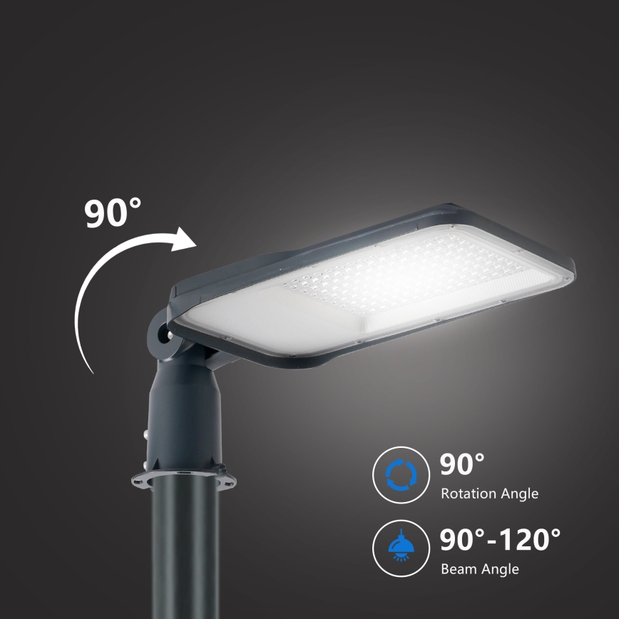 Brilagi - URBANLIGHT LED/100W/230V väline tänavavalgusti koos 3 m postiga ja liigendiga, antratsiit, IP65