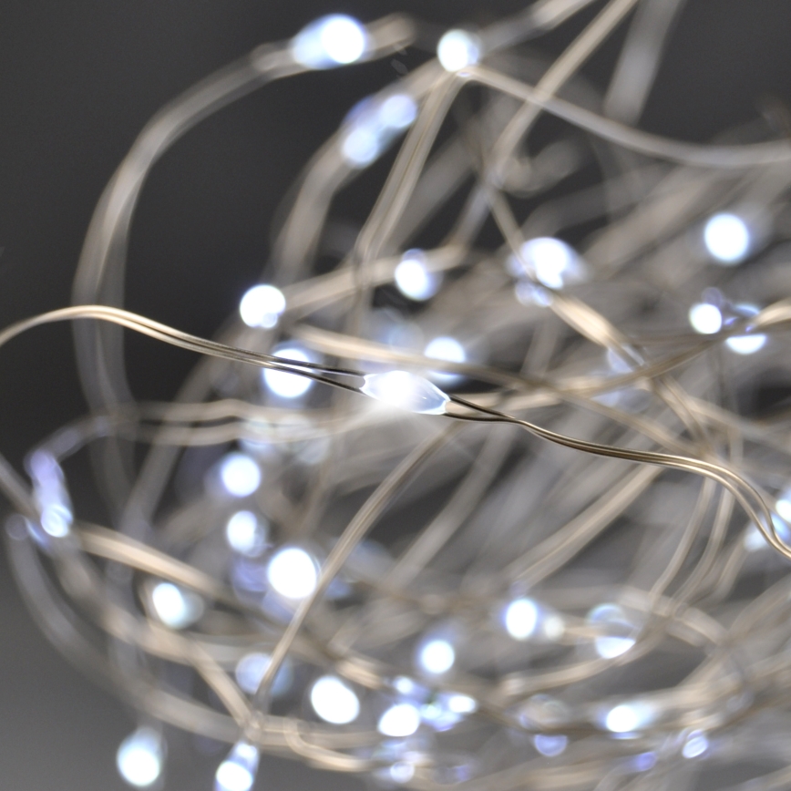 Brilagi - LED-valguskett 100xLED/3xAA 10m külmvalge