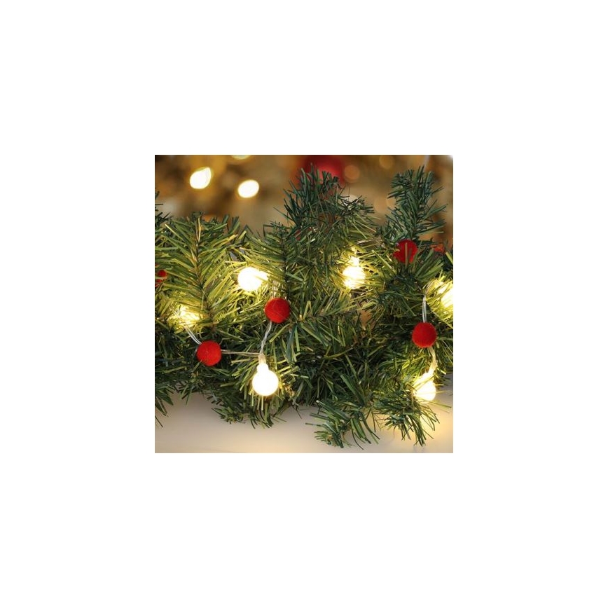 Brilagi - LED-valguskett 20xLED/2xAA 1,8m soe valge