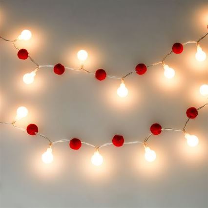 Brilagi - LED-valguskett 20xLED/2xAA 1,8m soe valge