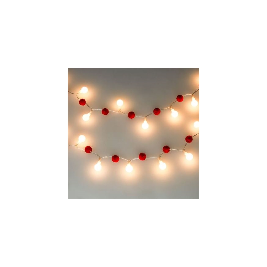 Brilagi - LED-valguskett 20xLED/2xAA 1,8m soe valge