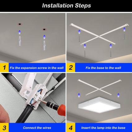 Brilagi - LED Laevalgusti vannituppa FRAME LED/24W/230V 3000/4000/6000K IP44 valge