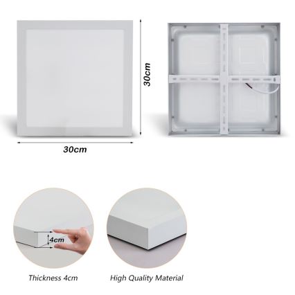 Brilagi - LED Laevalgusti vannituppa FRAME LED/24W/230V 30x30 cm 3000/4000/6000K IP44 valge
