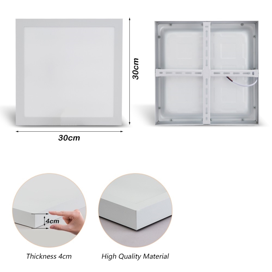 Brilagi - LED Laevalgusti vannituppa FRAME LED/24W/230V 30x30 cm 3000/4000/6000K IP44 valge