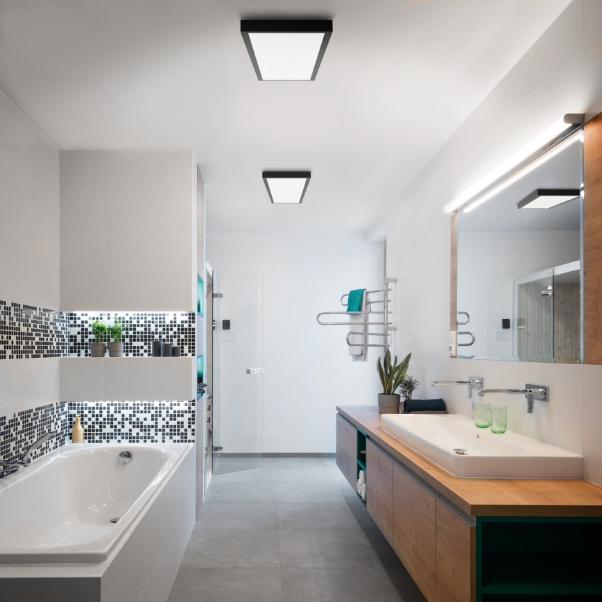 Brilagi - LED Laevalgusti vannituppa FRAME LED/50W/230V 30x120 cm 3000/4000/6000K IP44 must