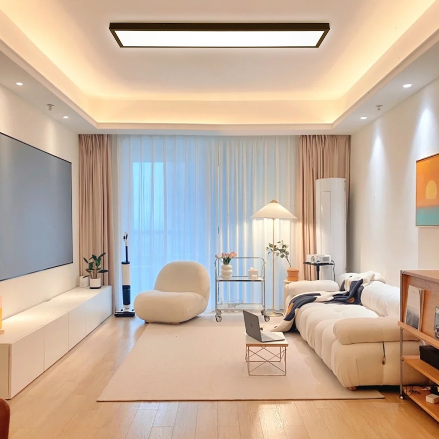 Brilagi - LED Laevalgusti vannituppa FRAME LED/50W/230V 30x120 cm 3000/4000/6000K IP44 must