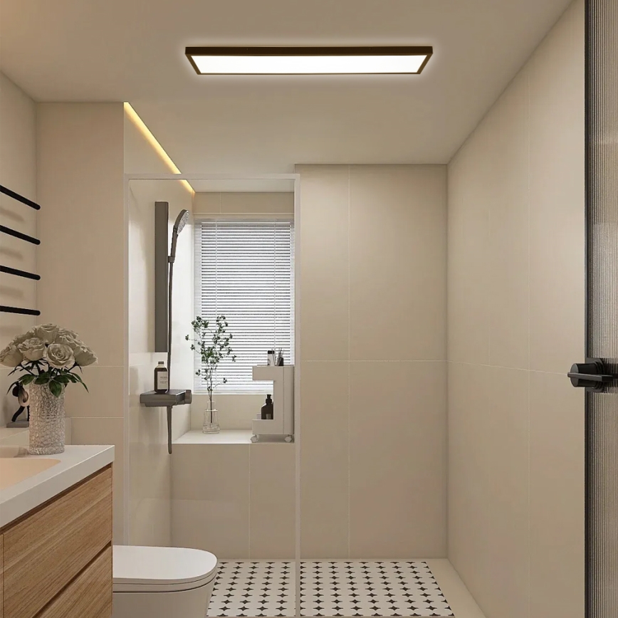 Brilagi - LED Laevalgusti vannituppa FRAME LED/50W/230V 30x120 cm 3000/4000/6000K IP44 must