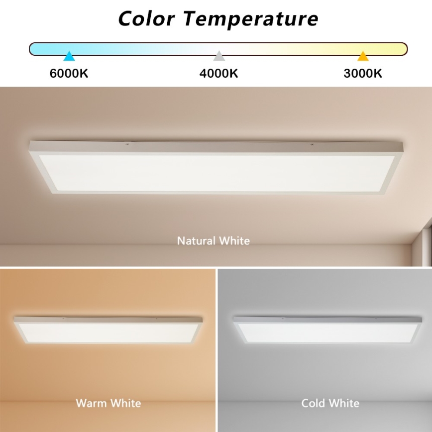 Brilagi - LED Laevalgusti vannituppa FRAME LED/50W/230V 30x120 cm 3000/4000/6000K IP44 valge
