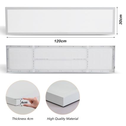 Brilagi - LED Laevalgusti vannituppa FRAME LED/50W/230V 30x120 cm 3000/4000/6000K IP44 valge