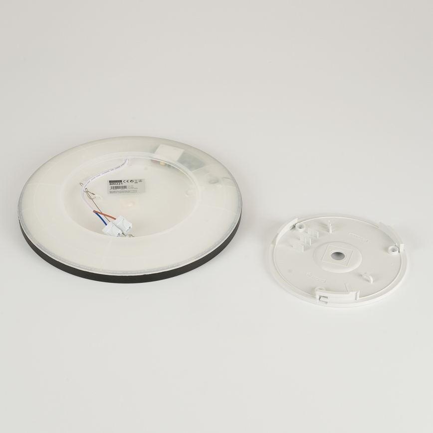 Brilagi - LED Laevalgusti vannituppa ULTRA SLIM LED/12W/230V d. 22,5 cm must IP54
