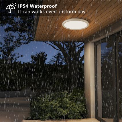 Brilagi - LED Laevalgusti vannituppa ULTRA SLIM LED/12W/230V d. 22,5 cm valge IP54