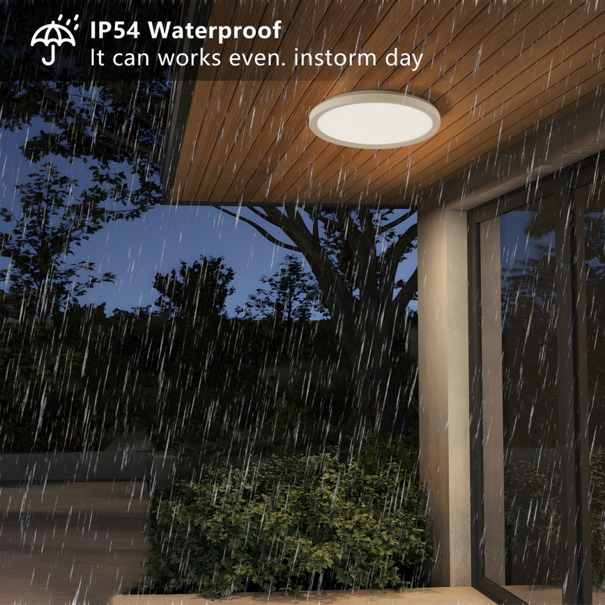 Brilagi - LED Laevalgusti vannituppa ULTRA SLIM LED/12W/230V d. 22,5 cm valge IP54