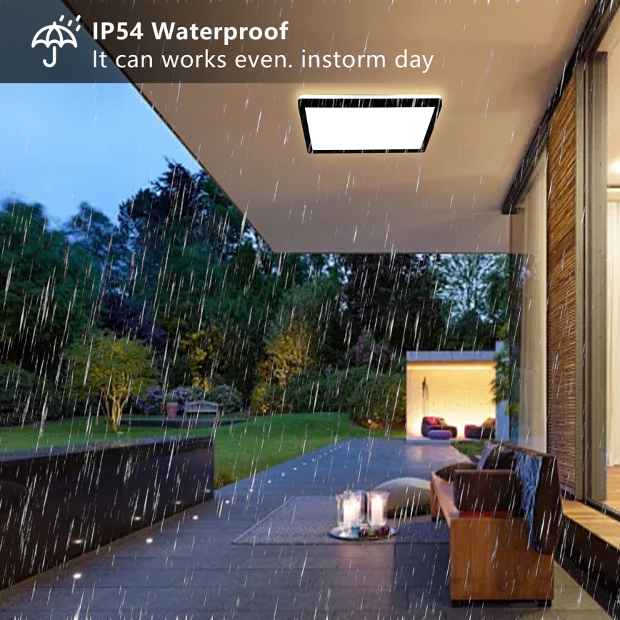 Brilagi - LED Laevalgusti vannituppa ULTRA SLIM LED/24W/230V 42x42 cm must IP54