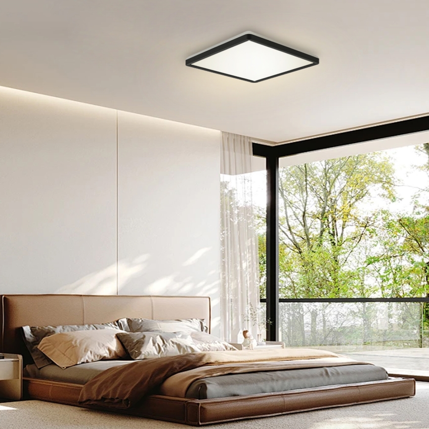 Brilagi - LED Laevalgusti vannituppa ULTRA SLIM LED/24W/230V 42x42 cm must IP54