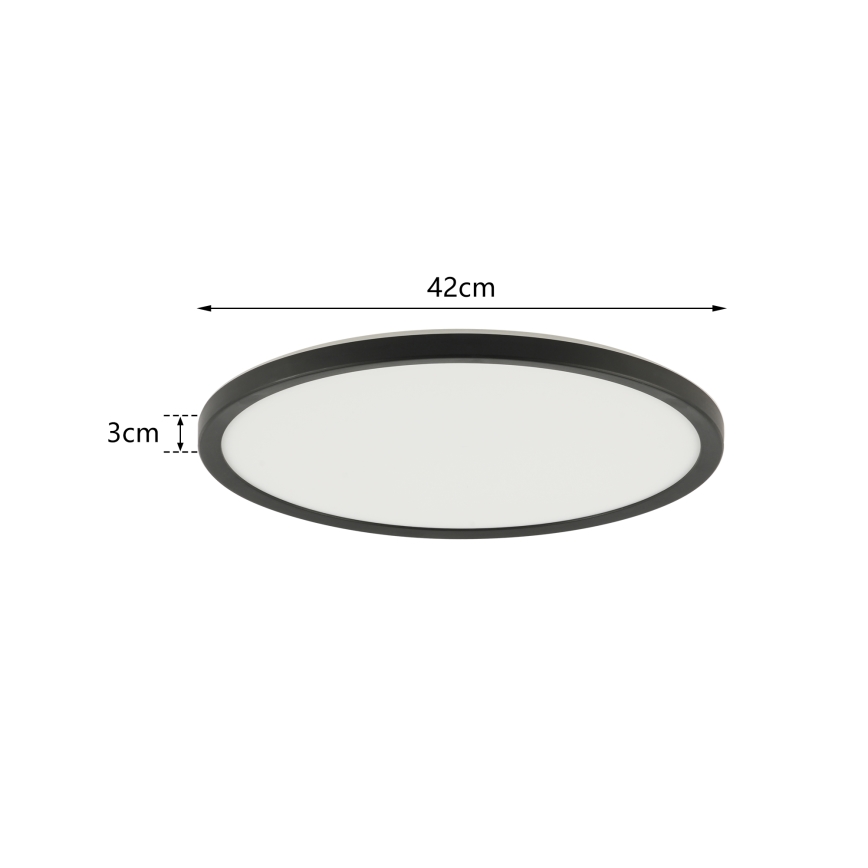 Brilagi - LED Laevalgusti vannituppa ULTRA SLIM LED/24W/230V d. 42 cm must IP54
