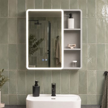 BRILAGI - LED-valgustusega vannitoa peegelkapp NOTO SINGLE 60x65 cm