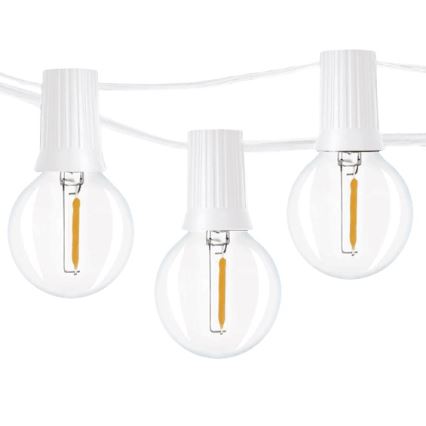 Brilagi - LED Väli dekoratiivne kett GARLAND 25xE12 20m valge IP44 soe valge