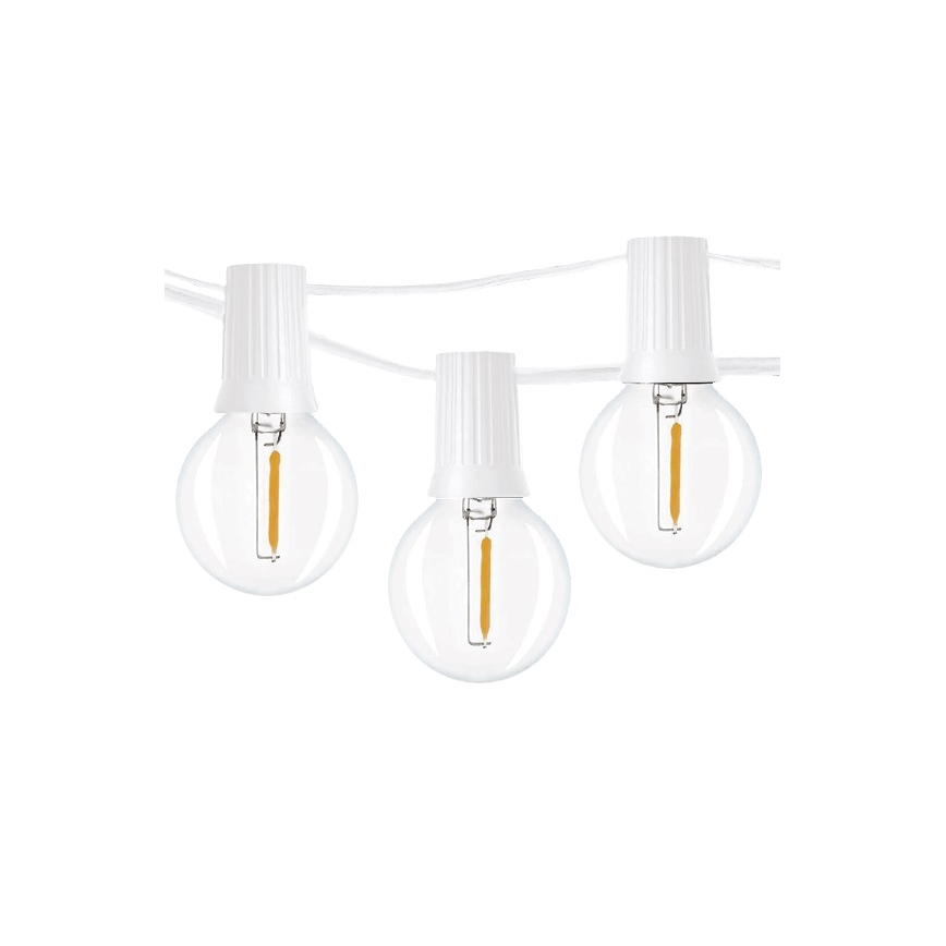 Brilagi - LED Väli dekoratiivne kett GARLAND 25xE12 20m valge IP44 soe valge